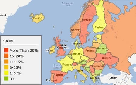 Geographical heatmaps