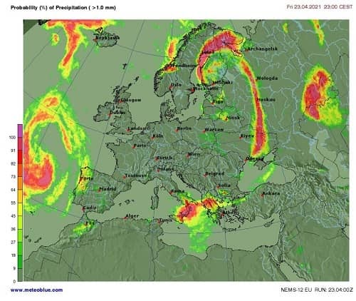 Weather heat maps