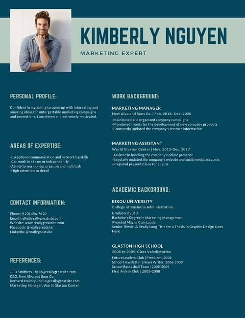 proximity on a resume design