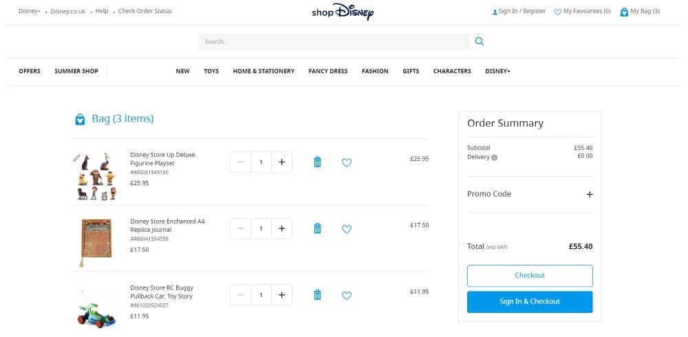 using proximity on a shopping cart page design to separate different products 