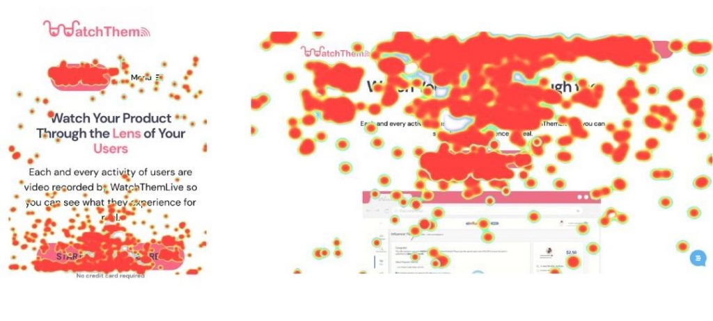 mobile and desktop heatmap