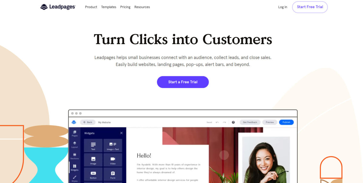 Leadpages Homepage