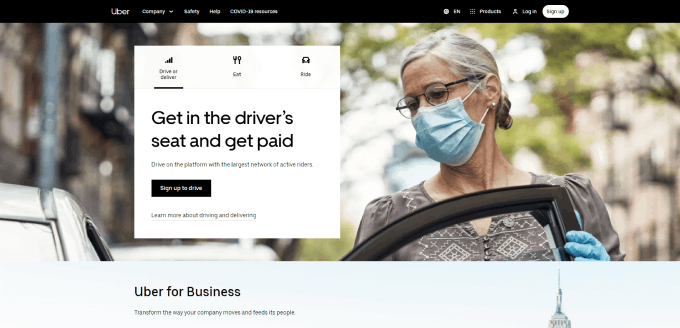 Uber UX design example