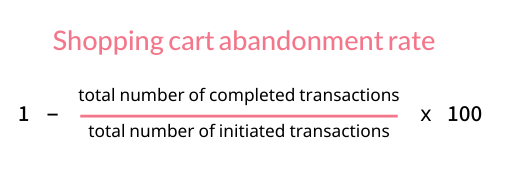 shopping cart abandonment rate formula