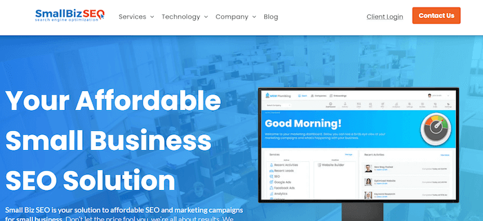 SmallBizSEO homepage