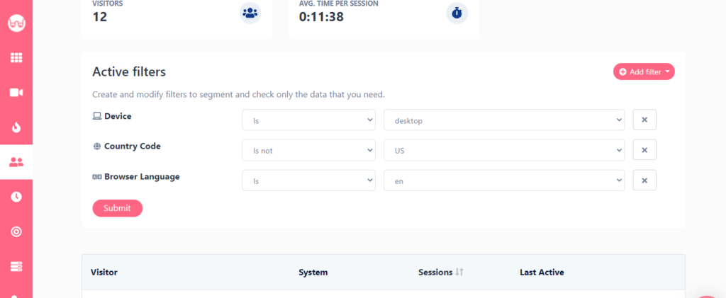 how to use filters for a combination of criteria