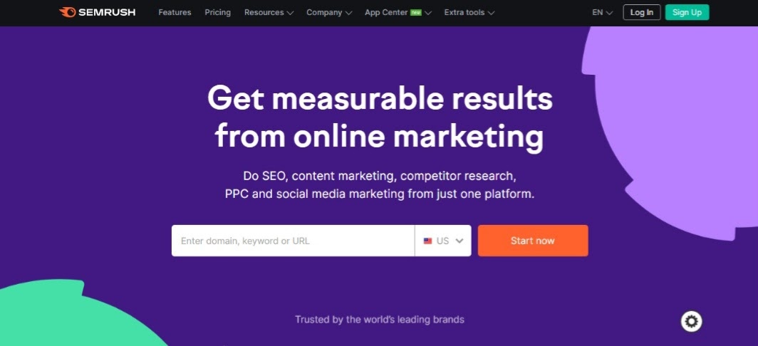 SEMRush homepage