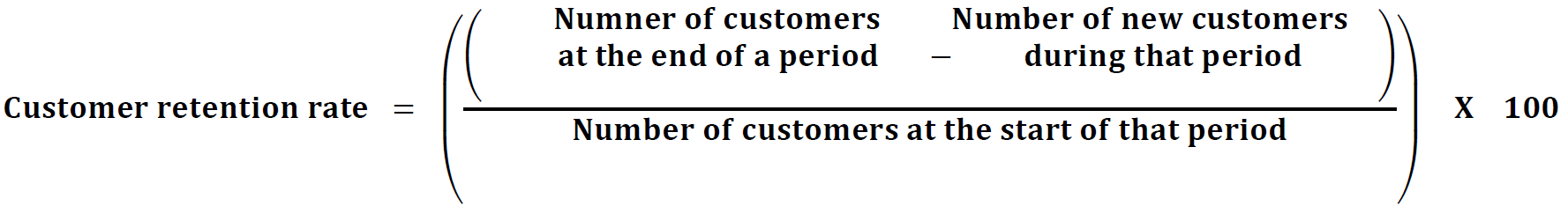 customer retention rate formula