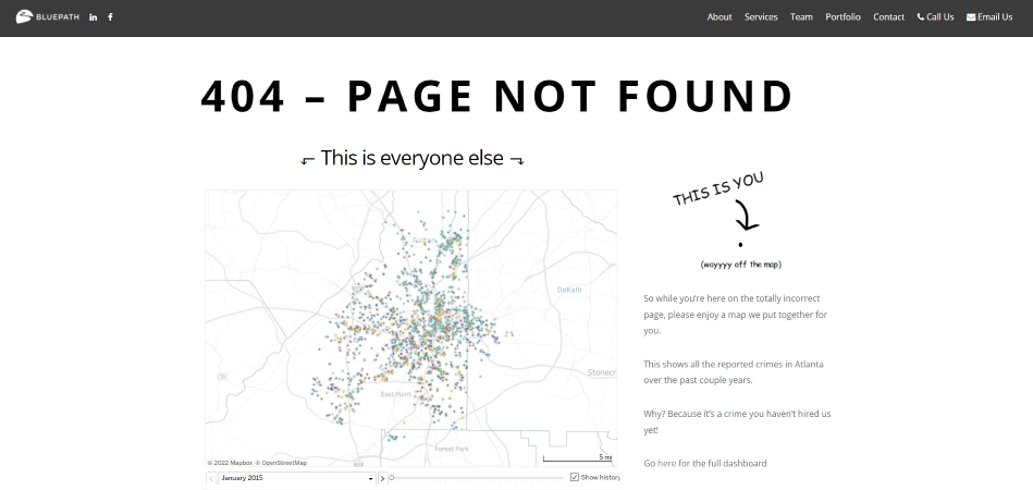 Bluepath 404 page