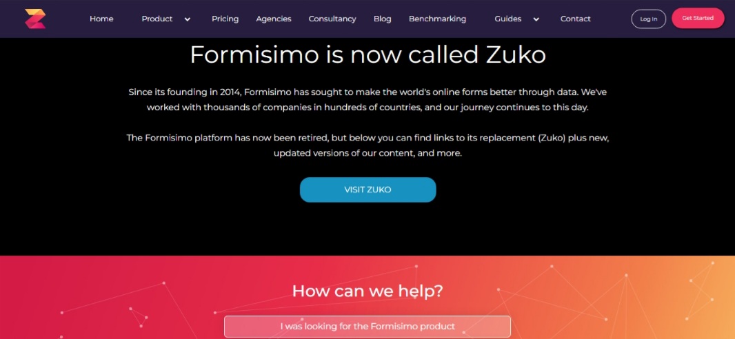 Formisimo homepage