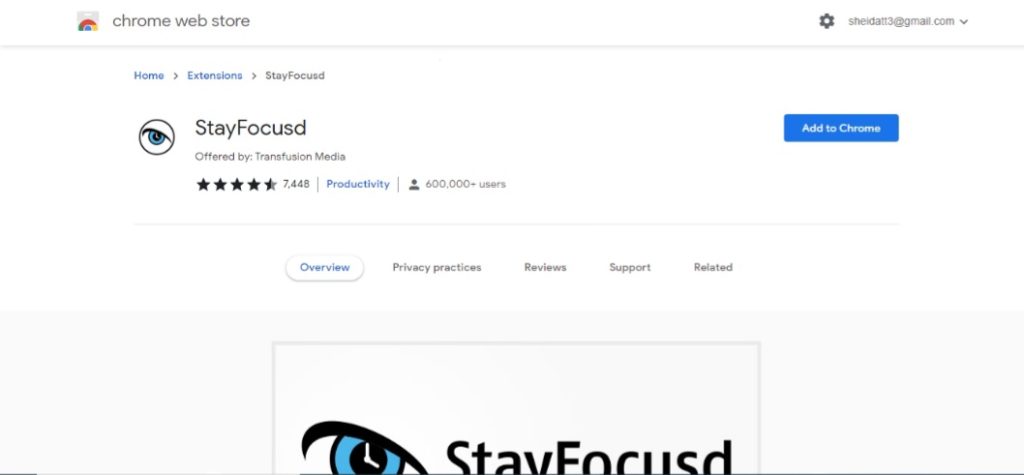 StayFocused homepage