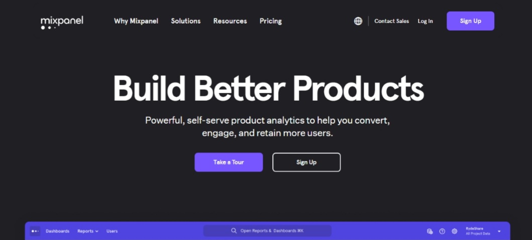 Mixpanel - customer analytics tool