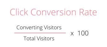 Click conversion rate formula