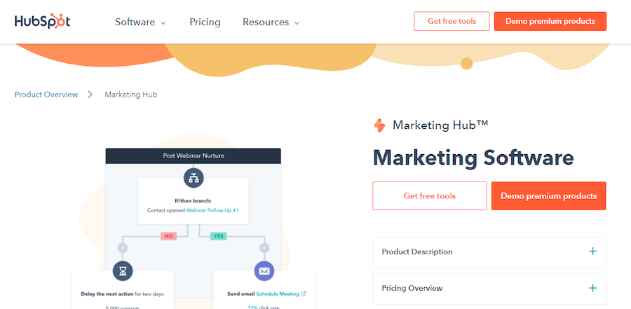 HubSpot homepage