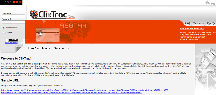 ClixTrac Homepage