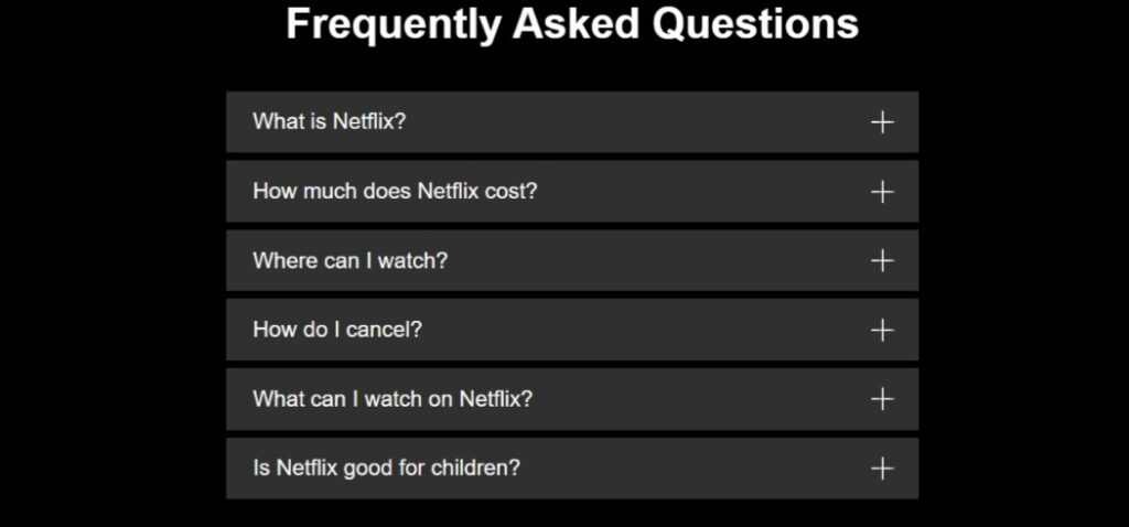 Netflix FAQ