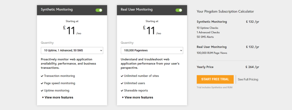 Pingdom pricing