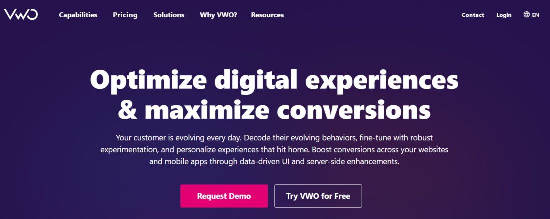 VWO Homepage