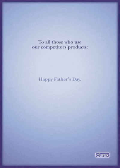 Durex advertisement banner for fathers day
