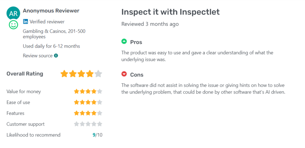 Inspectlet review