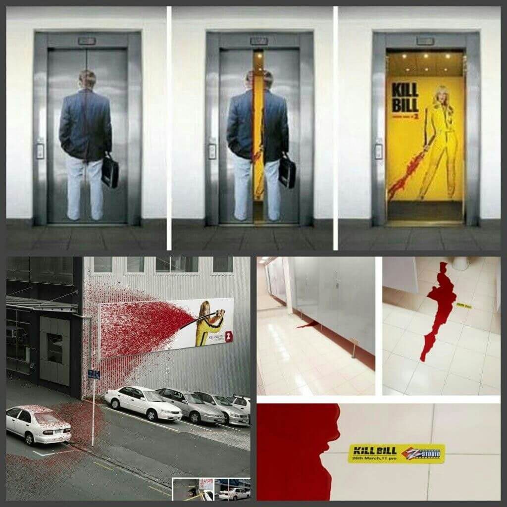 Guerilla marketing examples: Kill Bill advertisements
