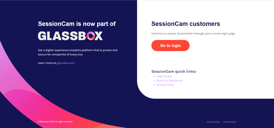 SessionCam Homepage