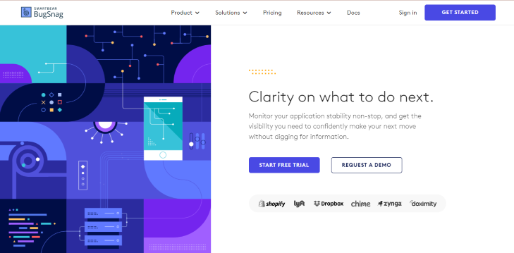 Bugsnag Homepage