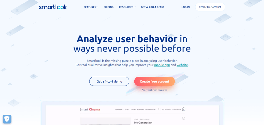 Smartlook Homepage