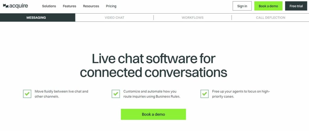 aquire livechat app