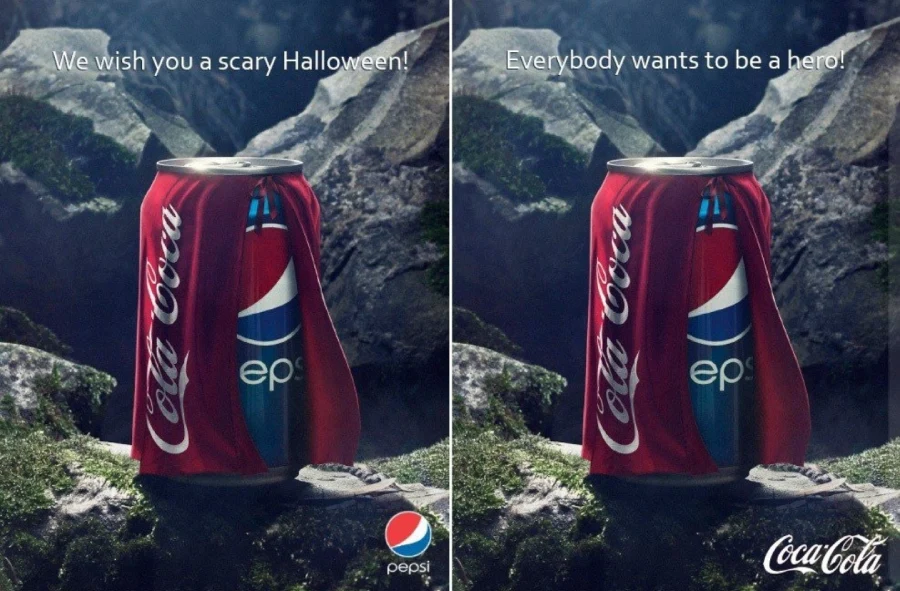 Pepsi and Coca cola guerilla marketing campaigns for halloween