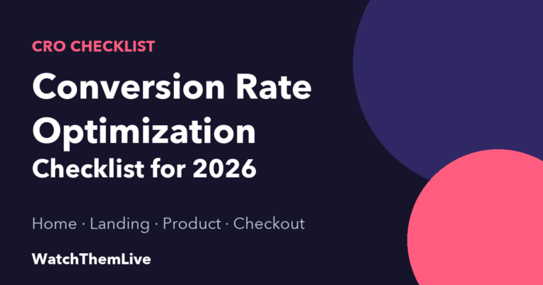 Conversion rate optimization checklist for 2026
