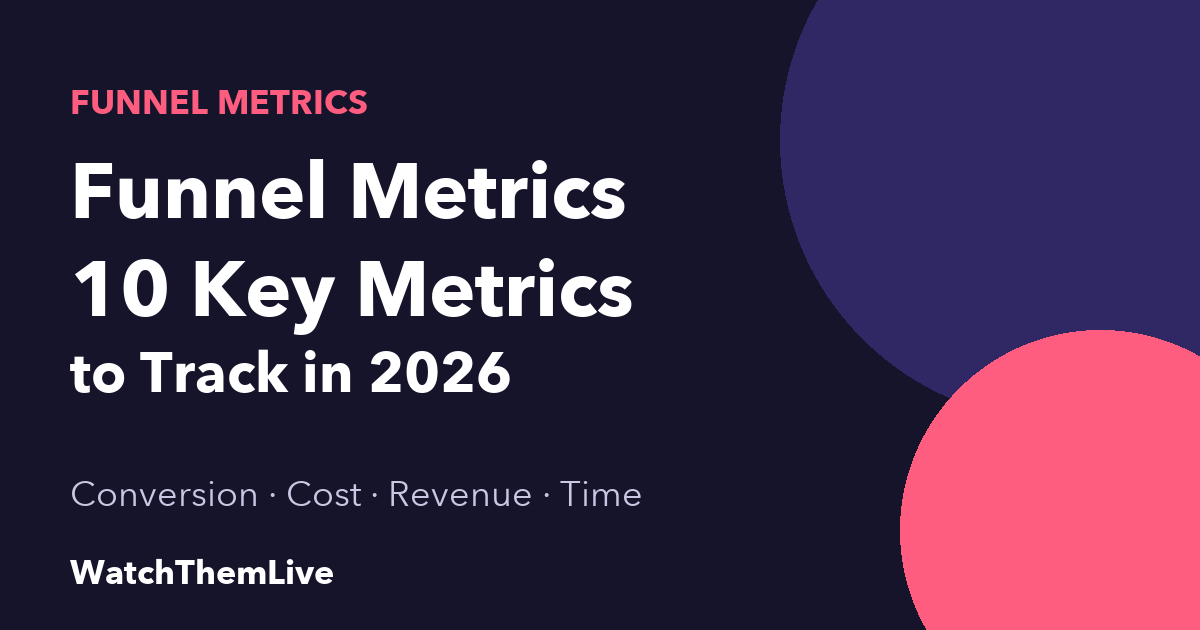 WatchThemLive Home 53 Funnel metrics: 10 key metrics to track in 2026